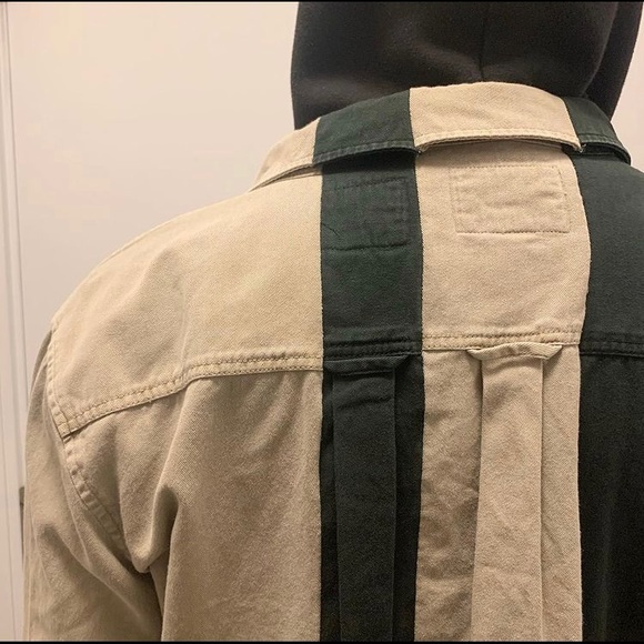 Unisex Up-cycled Patchwork Button-Up - Picture 3 of 5